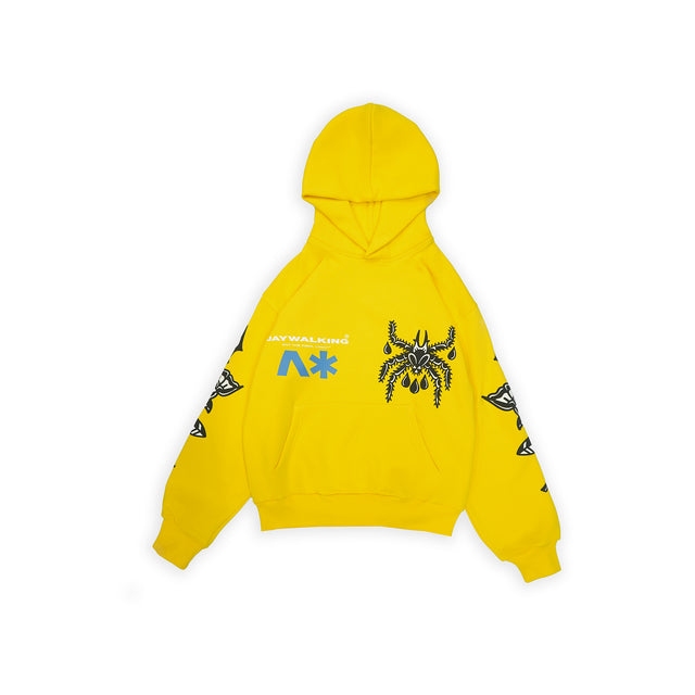 SPIDER HOODIE IN YELLOW [UNISEX]