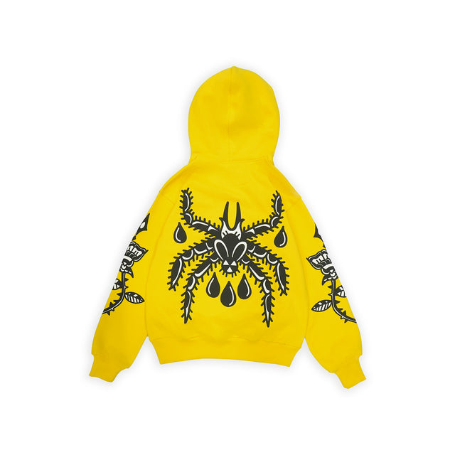 SPIDER HOODIE IN YELLOW [UNISEX]