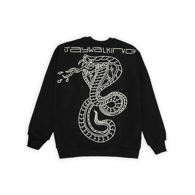 SNAKE SWEATSHIRT IN BLACK [UNISEX]