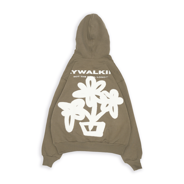 FLOWER POT HOODIE IN BROWN [UNISEX]