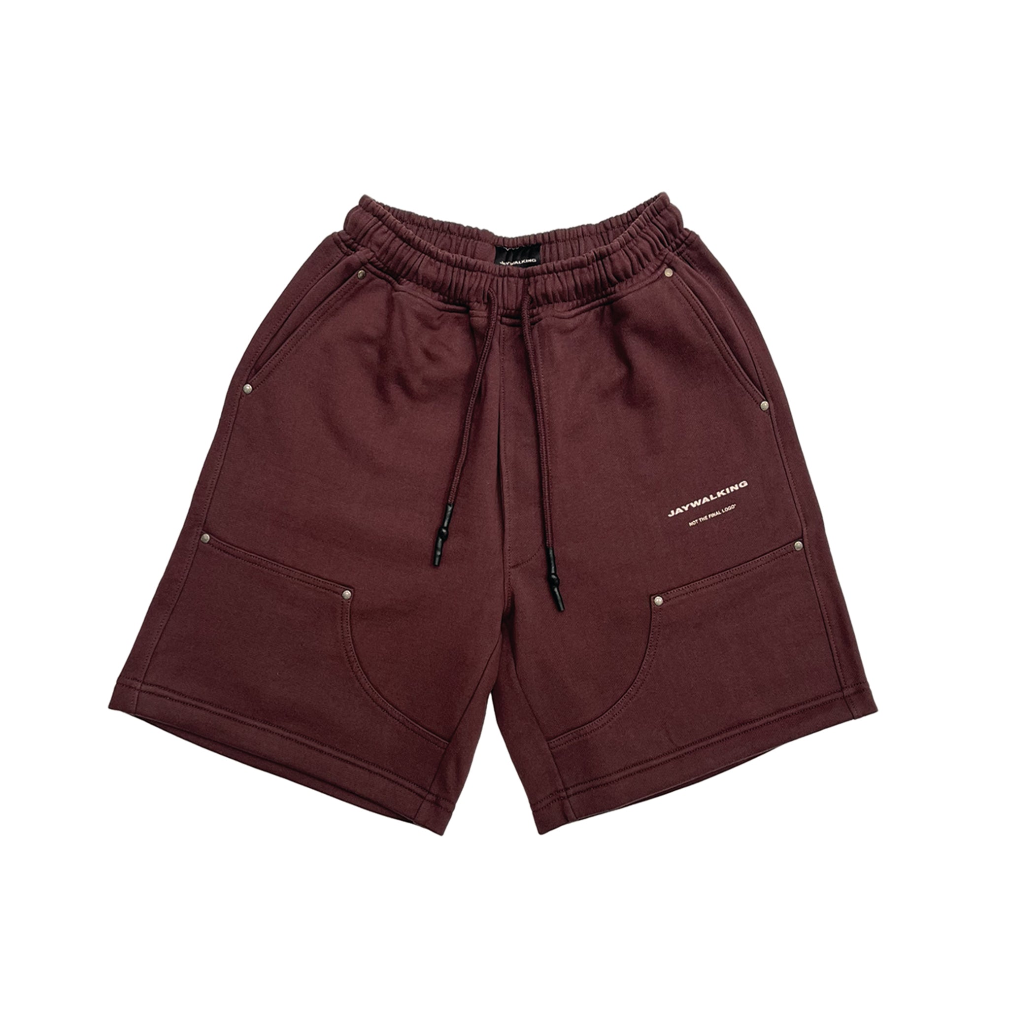 CARPENTER SHORTS IN BURGUNDY [UNISEX] – JAYWALKING