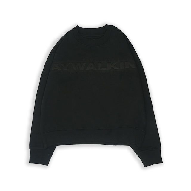 BASIC EMBROIDERY SWEATSHIRT IN BLACK [UNISEX]