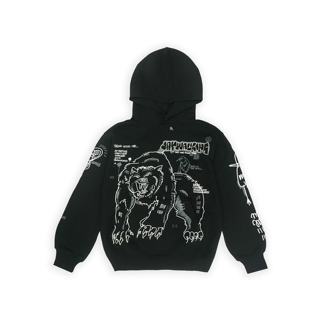 BEAR WITH ME HOODIE IN BLACK [UNISEX]