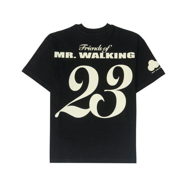 FRIENDS OF MR. WALKING T-SHIRT IN BLACK [UNISEX]