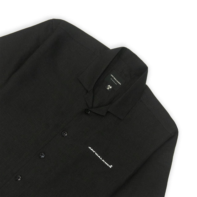 LINEN SHIRT IN BLACK [UNISEX]