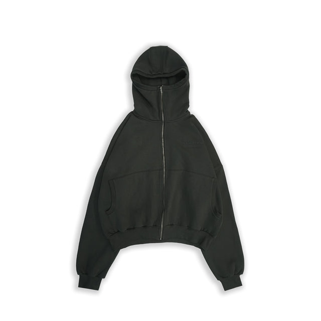 BASIC ZIPPER IN CHARCOAL BLACK [UNISEX]