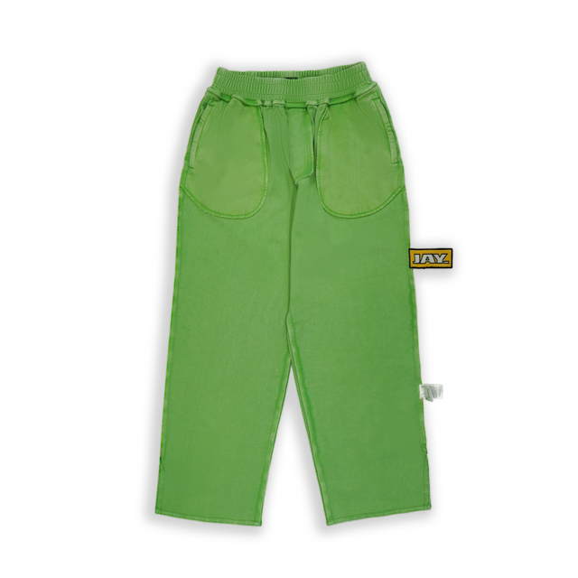 INVERTED TRACKPANTS IN GREEN [UNISEX]