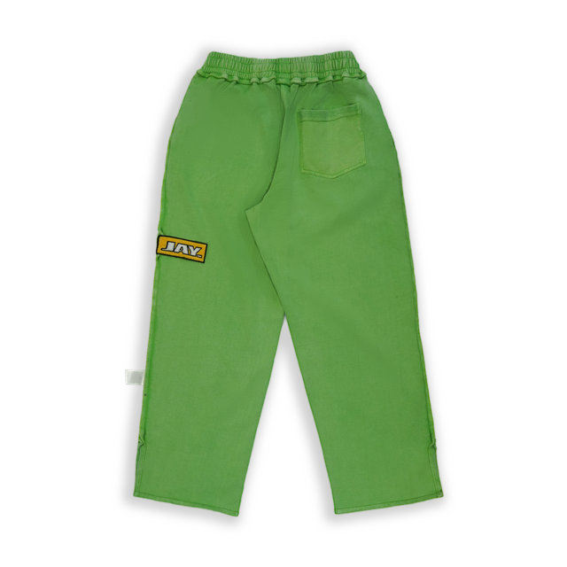 INVERTED TRACKPANTS IN GREEN [UNISEX]