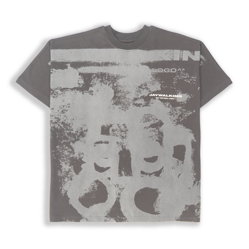 INK BLEED FACE T-SHIRT WITH LOGO [UNISEX] – JAYWALKING