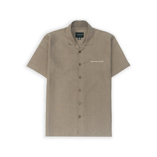 LINEN SHIRT IN KHAKHI [UNISEX]