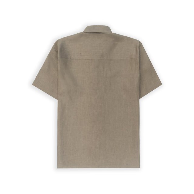 LINEN SHIRT IN KHAKHI [UNISEX]